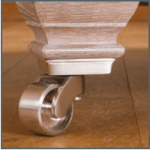 Smokey oak/ satin nickel castor