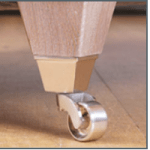 Smokey oak/ satin nickel castor