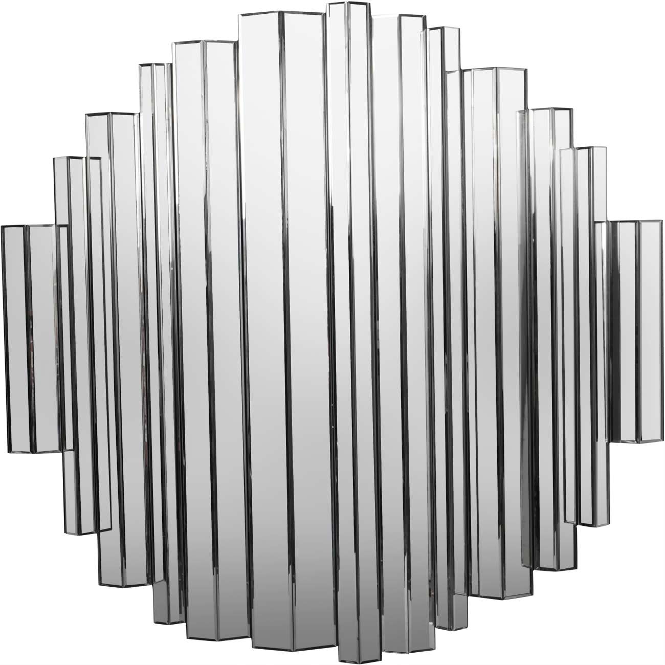 Crystalline effect round Wall Mirror. - Image 2