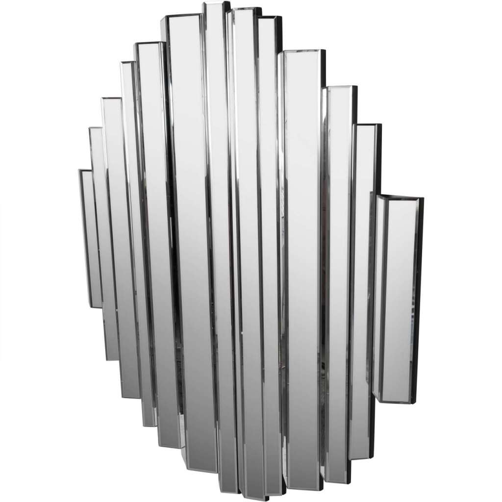 Crystalline effect round Wall Mirror.