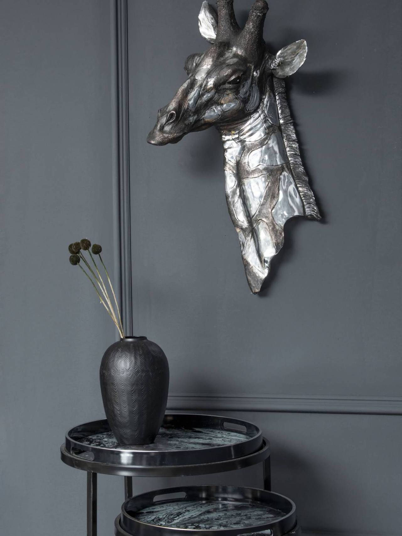 Giraffe Head Wall Sculpture