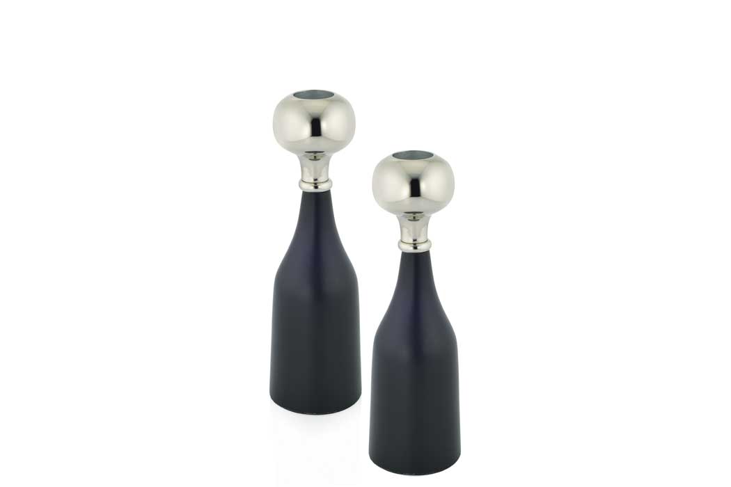 Black/Nickel candle holder - Image 3
