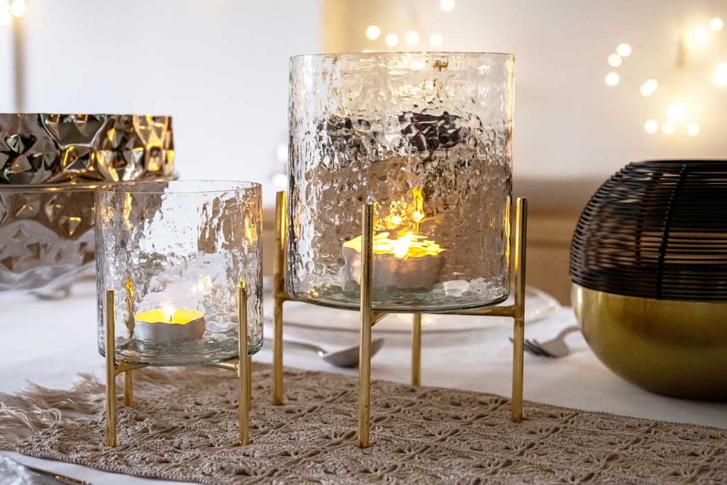 Glass tealight stand (large)