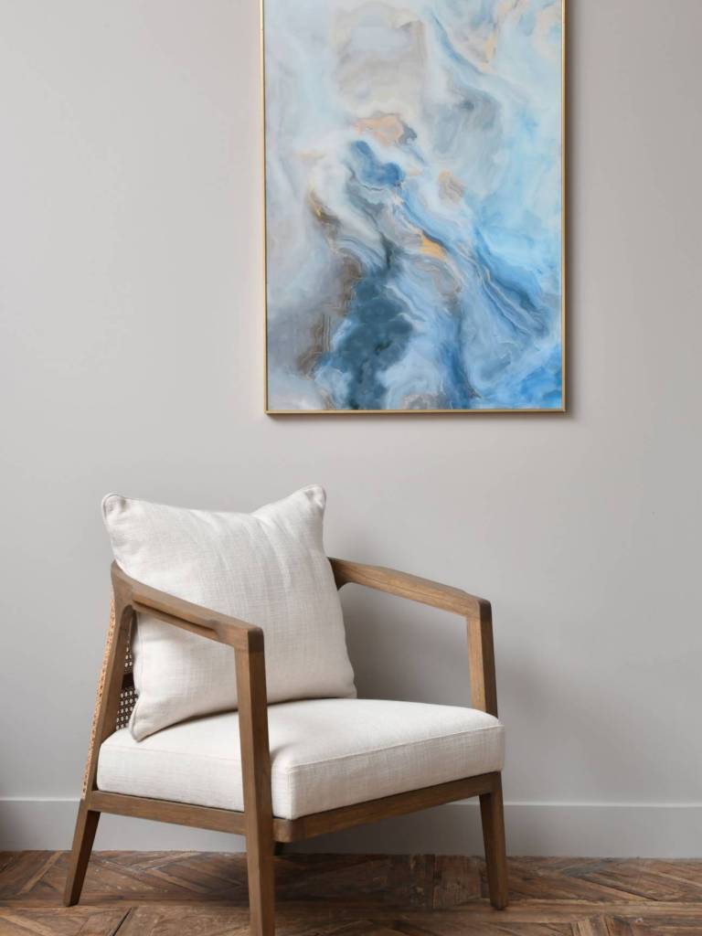 'Marble effect' glass wall art