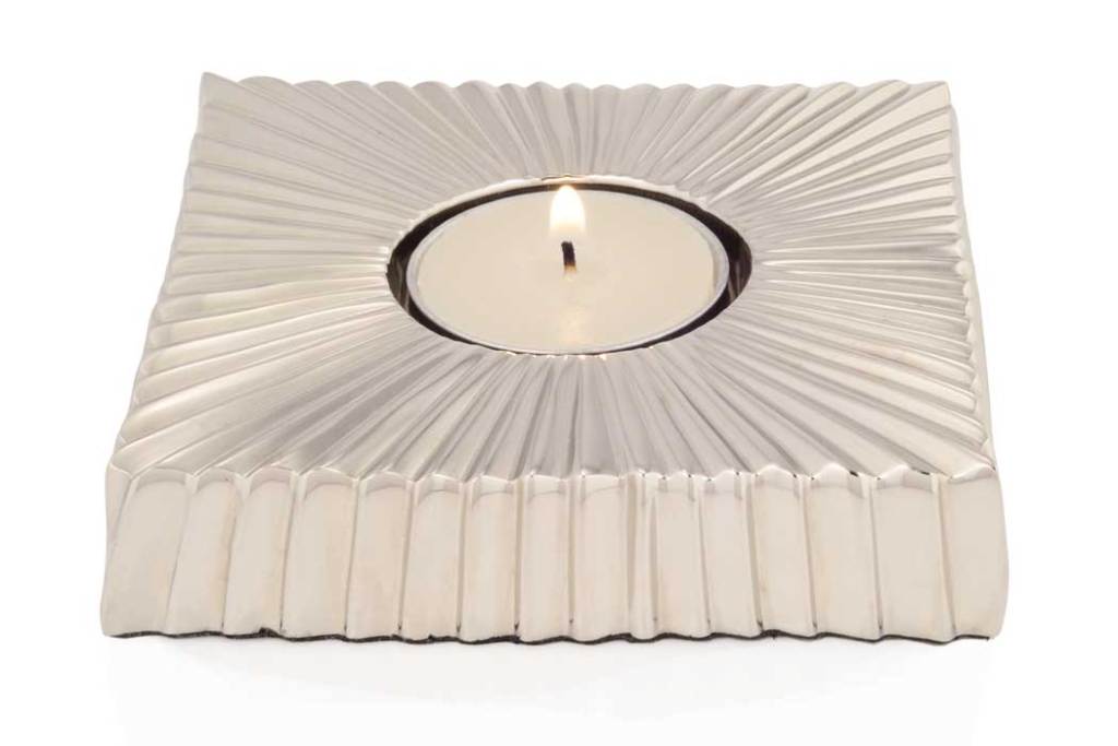 Square Nickel tealight holder