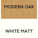 White Matt with Oak top & knobs
