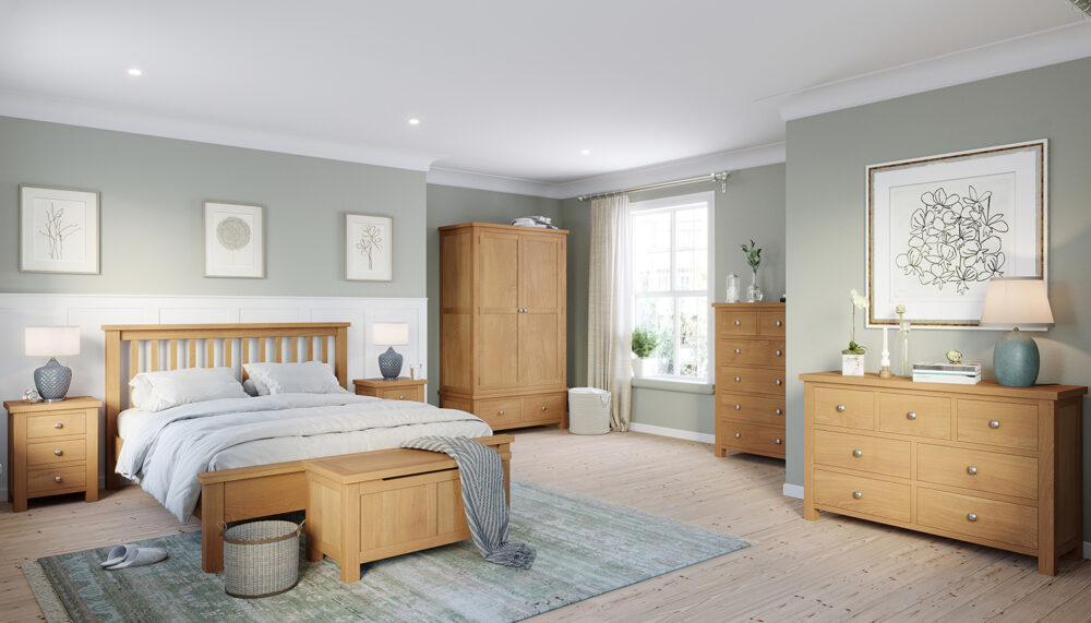 Cambridge Oak bedroom furniture collection