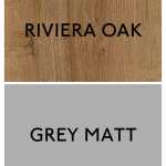 Grey Matt with Oak top