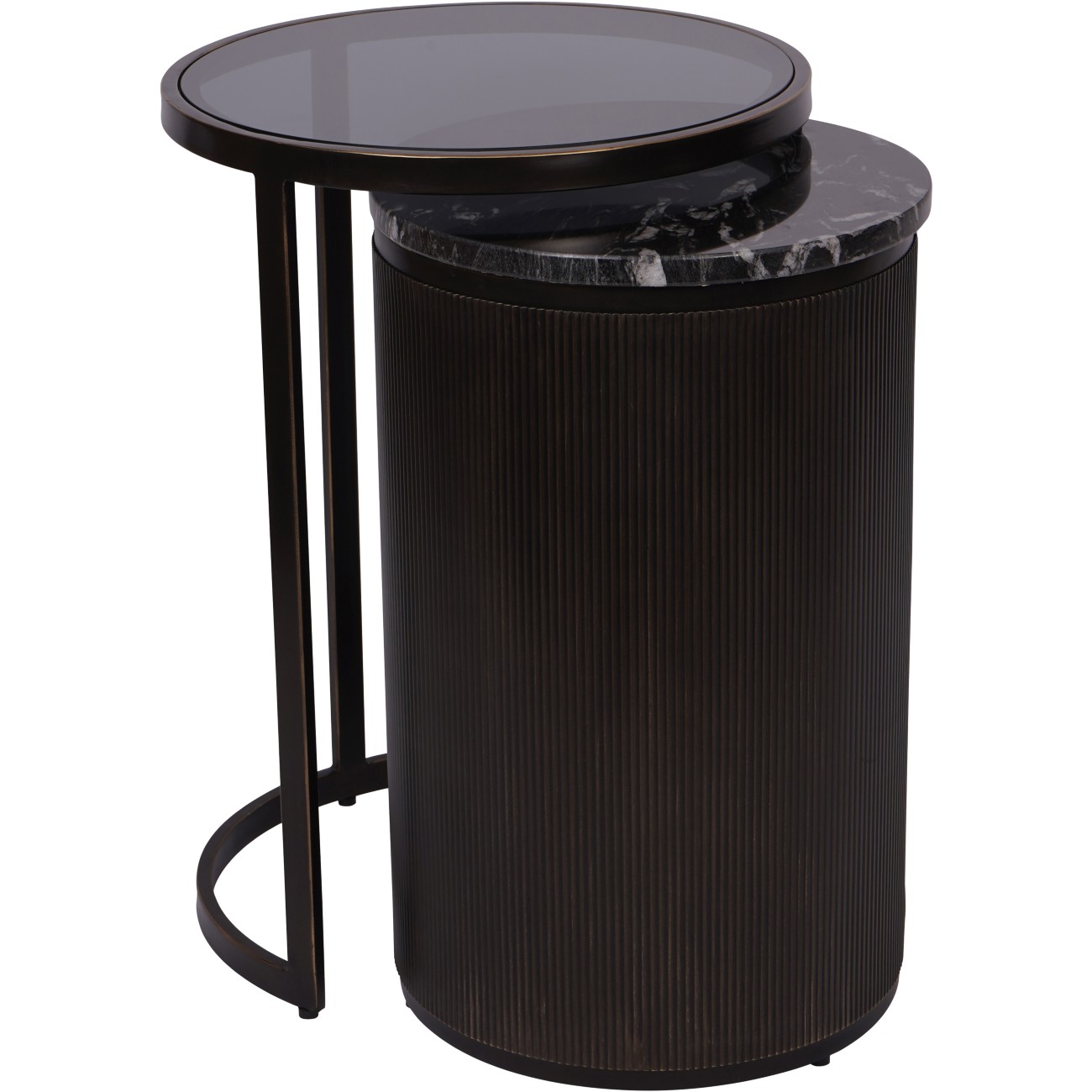Carraway Black Set of 2 Nesting Side Tables