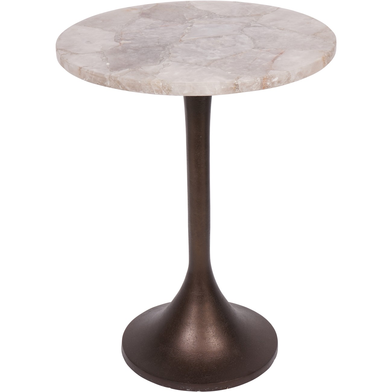 Celeb Smokey Quartz Side Table 42cm