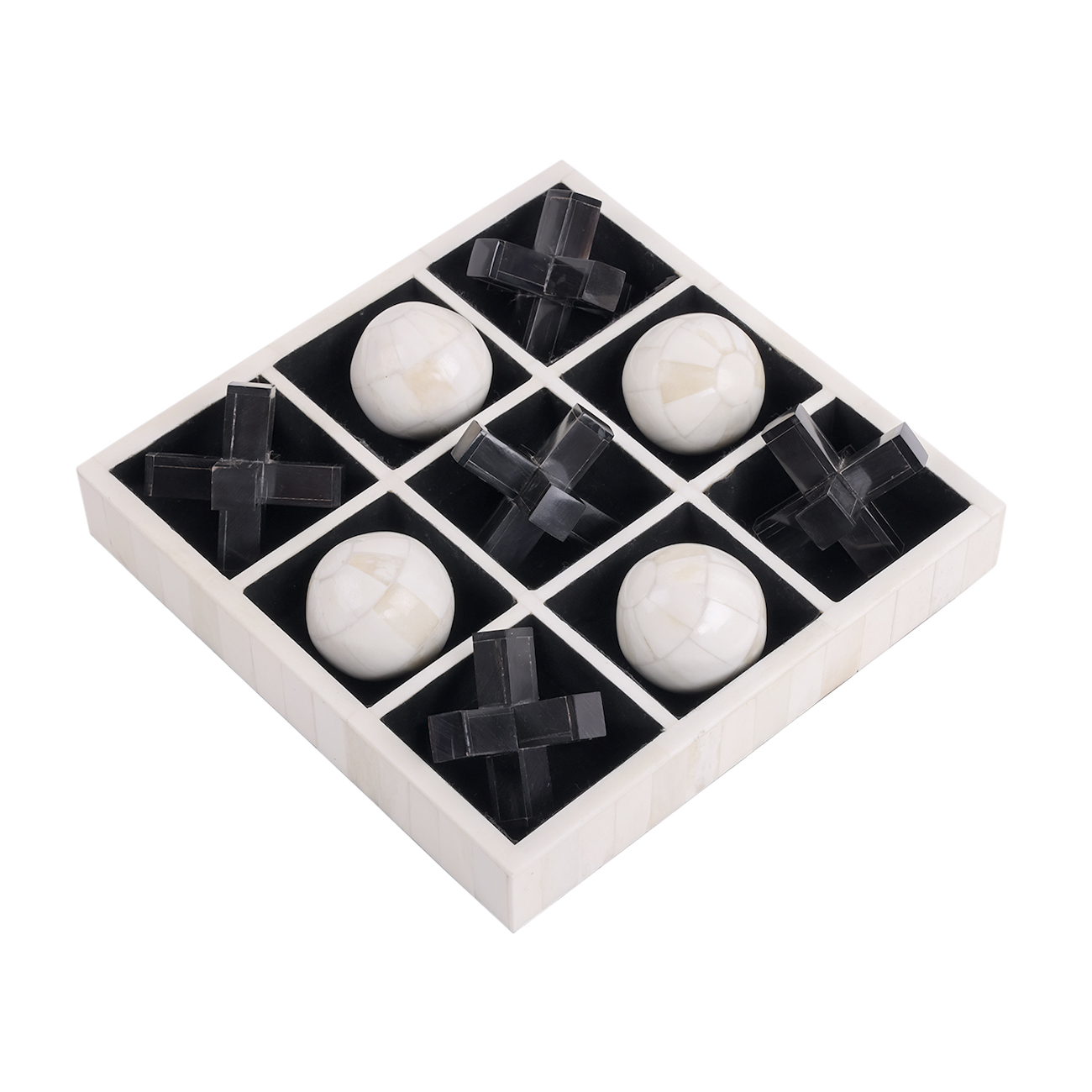 Off White &amp; Black Bone Noughts &amp; Crosses