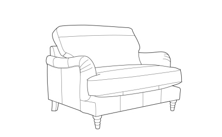 Celeste Leather Love Chair