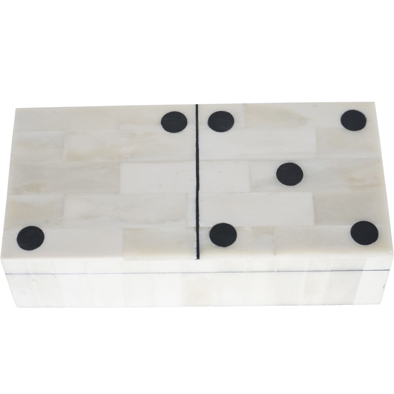 Chollerford Off White Bone Inlay Dominoes Box