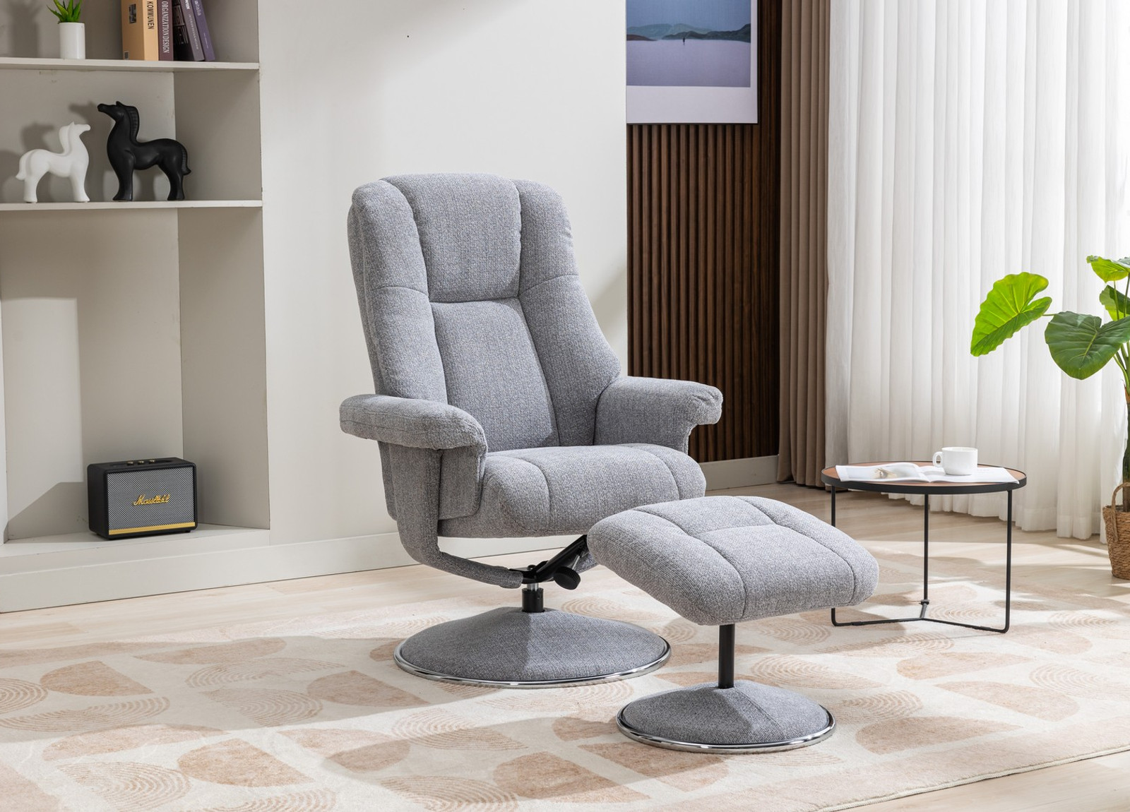 Dudley Swivel Recliner & Footstool