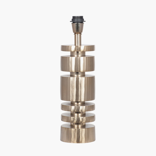 Elon Champagne Gold Stacked Cylinder Table Lamp Base