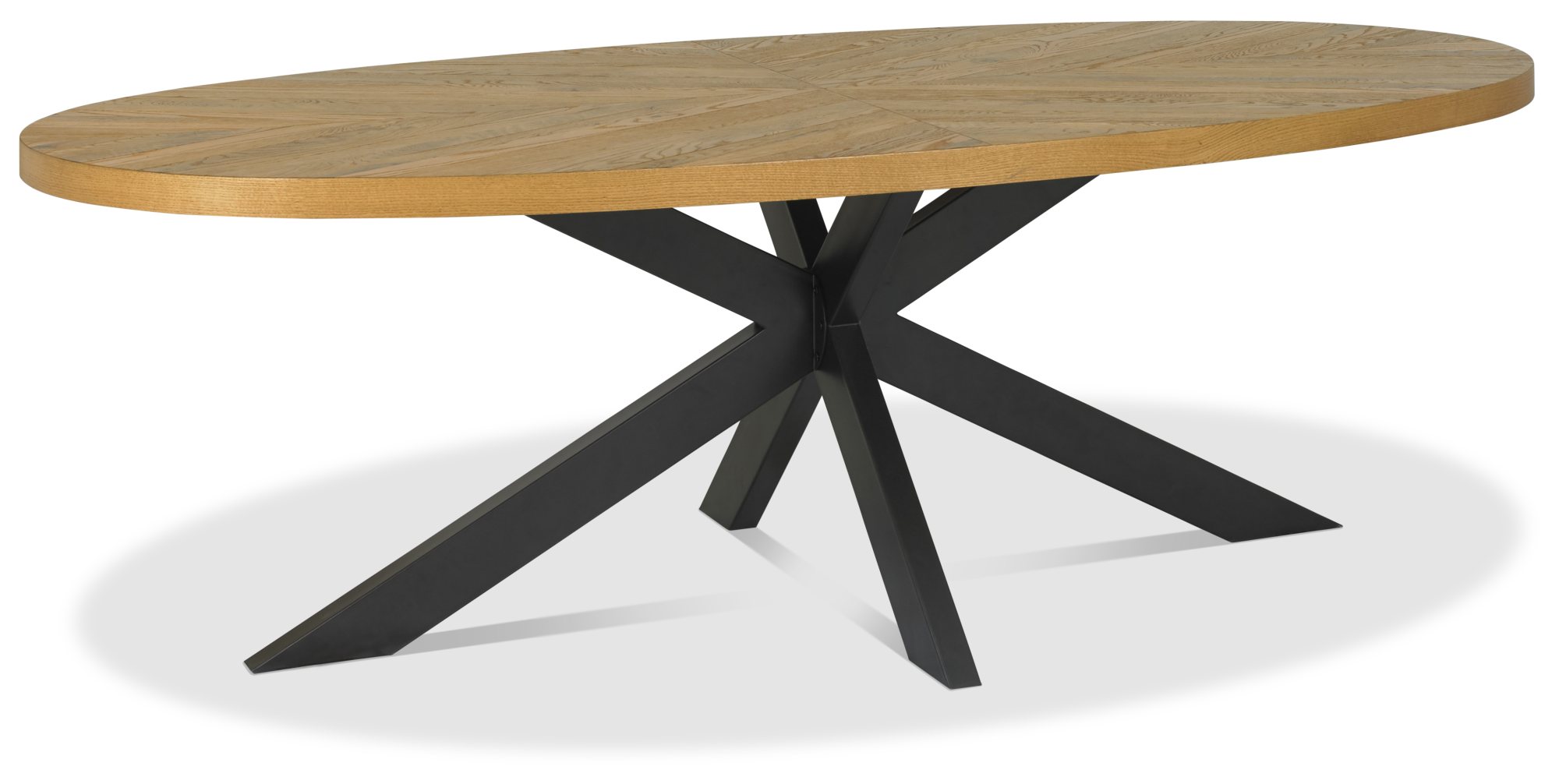 Florence 2.35m Oval Dining Table with Metal Legs