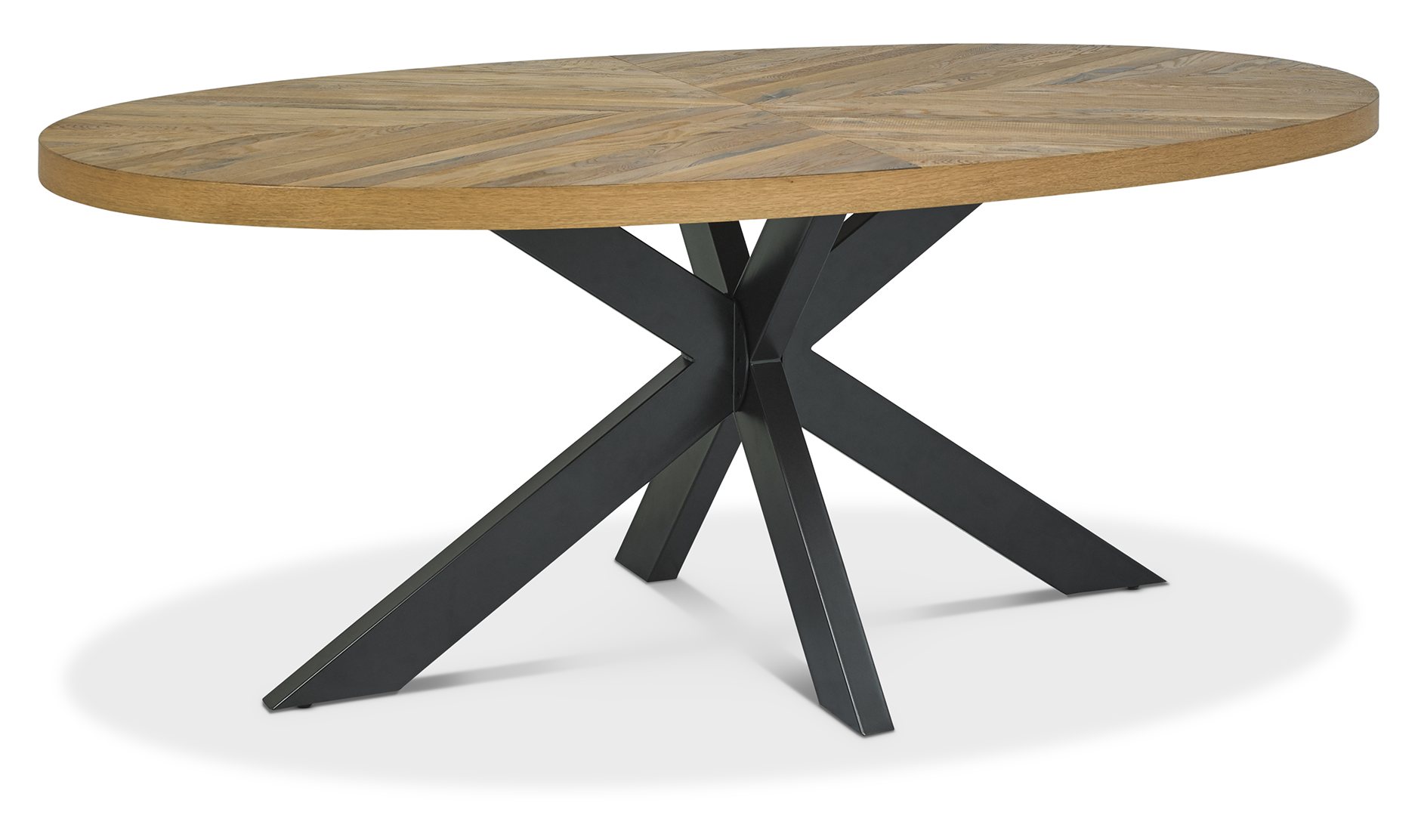 Florence 2m Oval Dining Table with Metal Legs