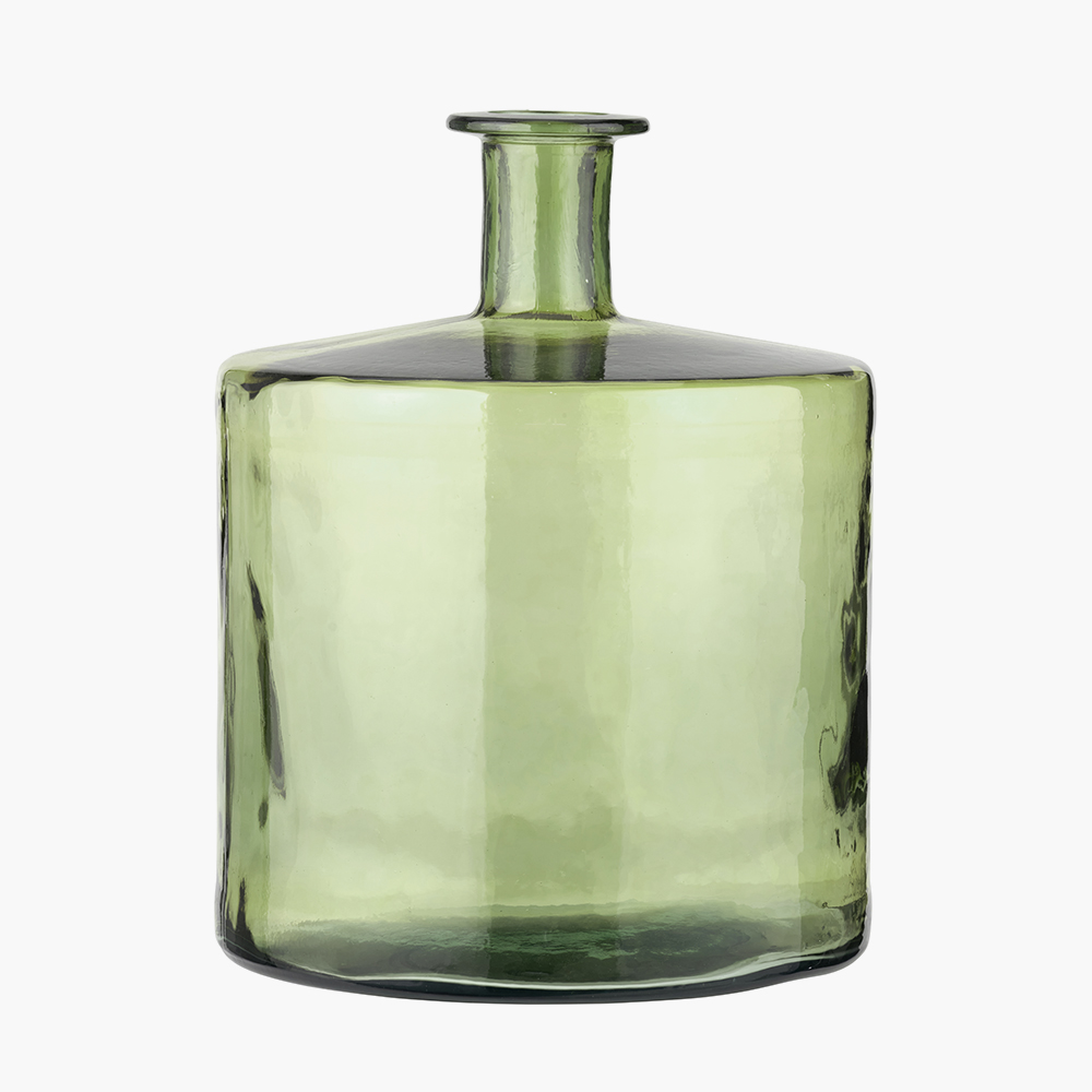 Forest-green bottle vase