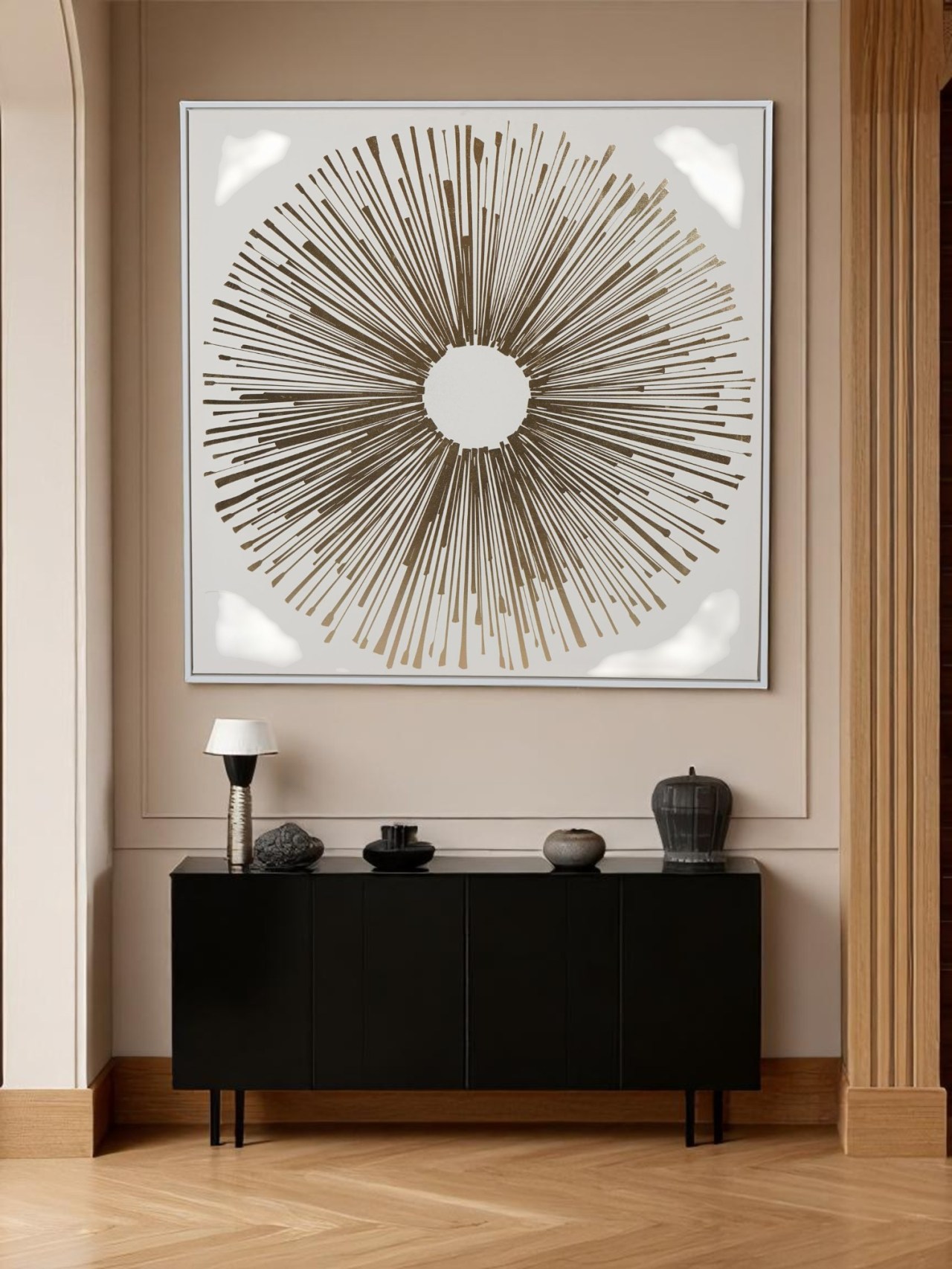 Golden Sunburst Canvas