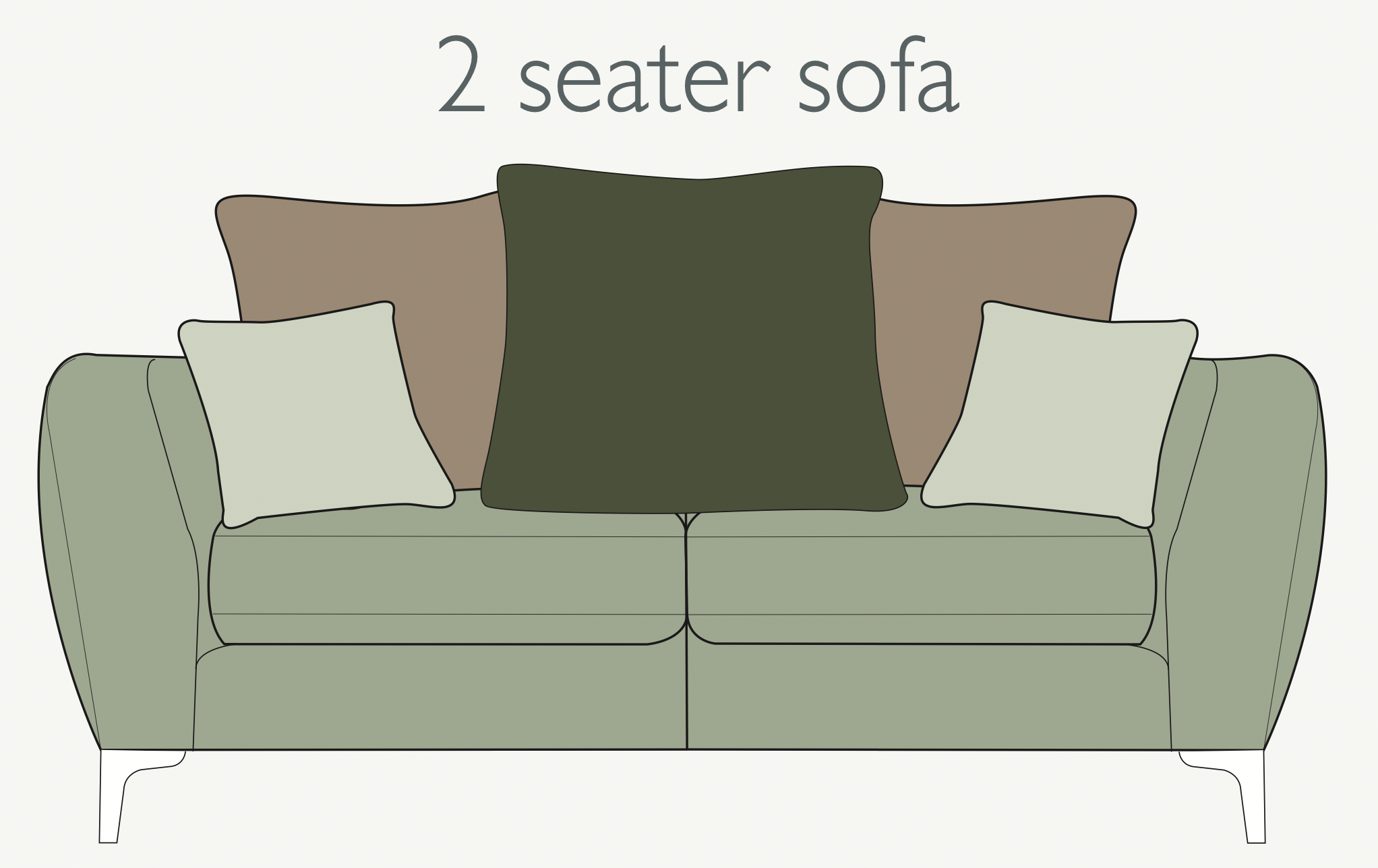 Jakarta 2 Seater Pillow Back Sofa