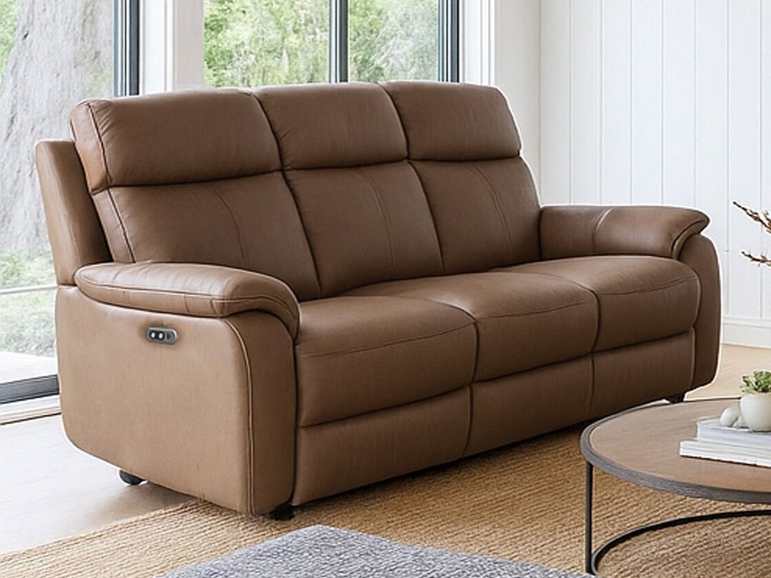 Lydia three seater power reclining sofa