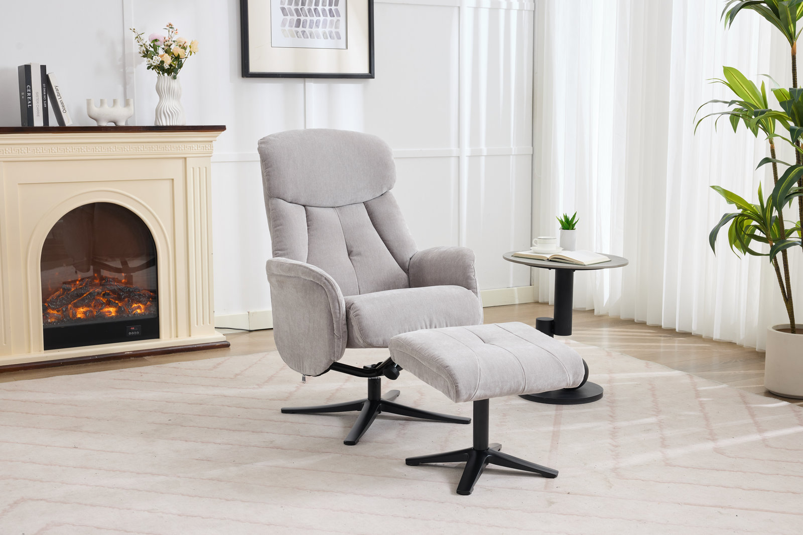 Marylebone Swivel Recliner & Footstool