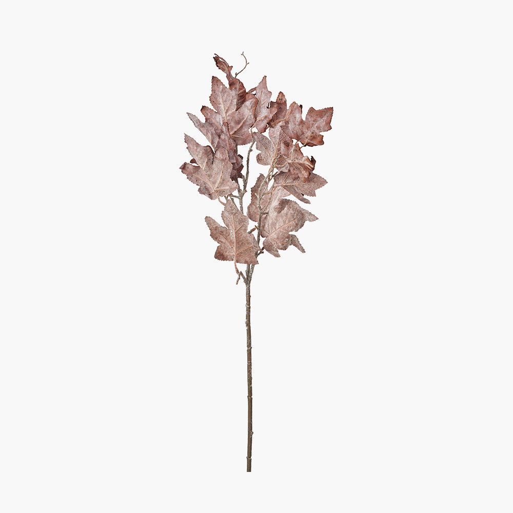 Mulberry-brown artificial maple-leaf stem
