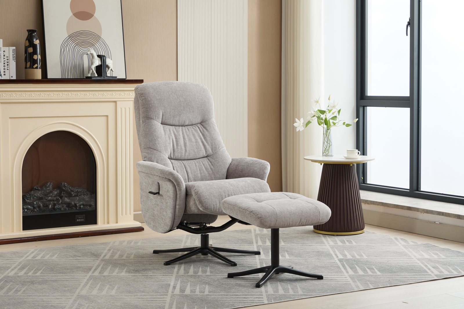 Ohio Swivel Recliner & Footstool