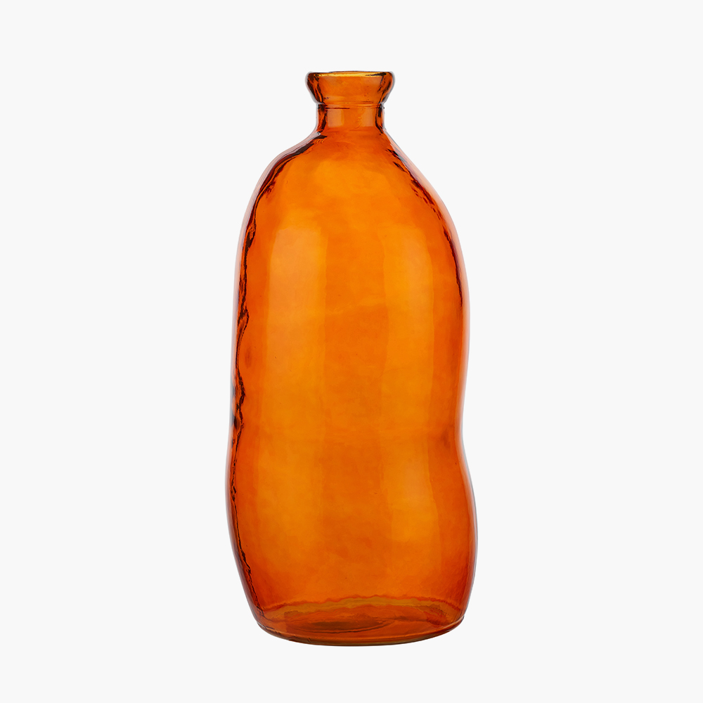 Tall orange organic vase