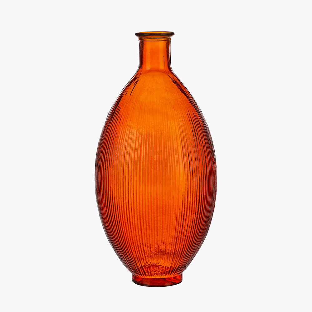 Orange tall vase