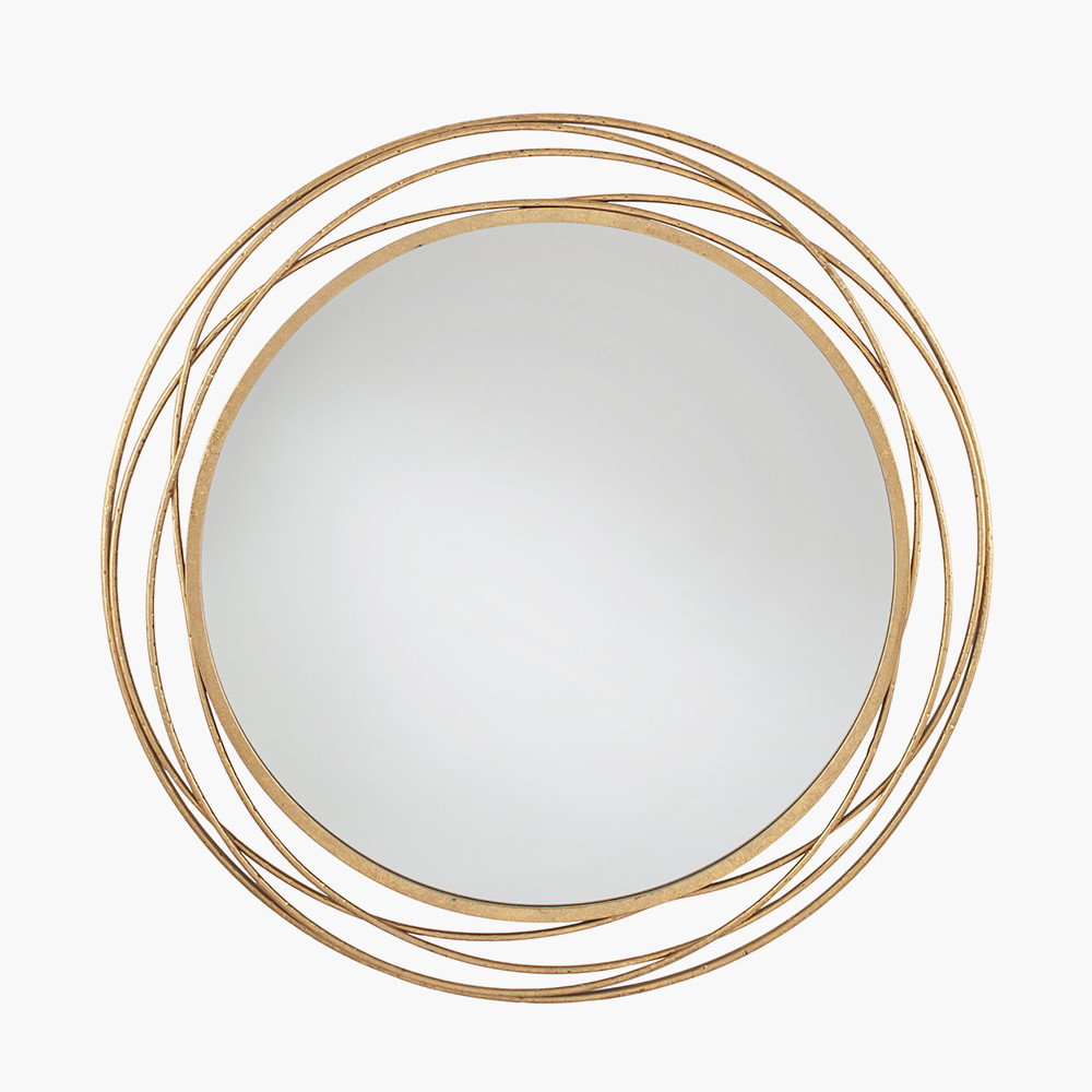 Antique-gold Orbit mirror