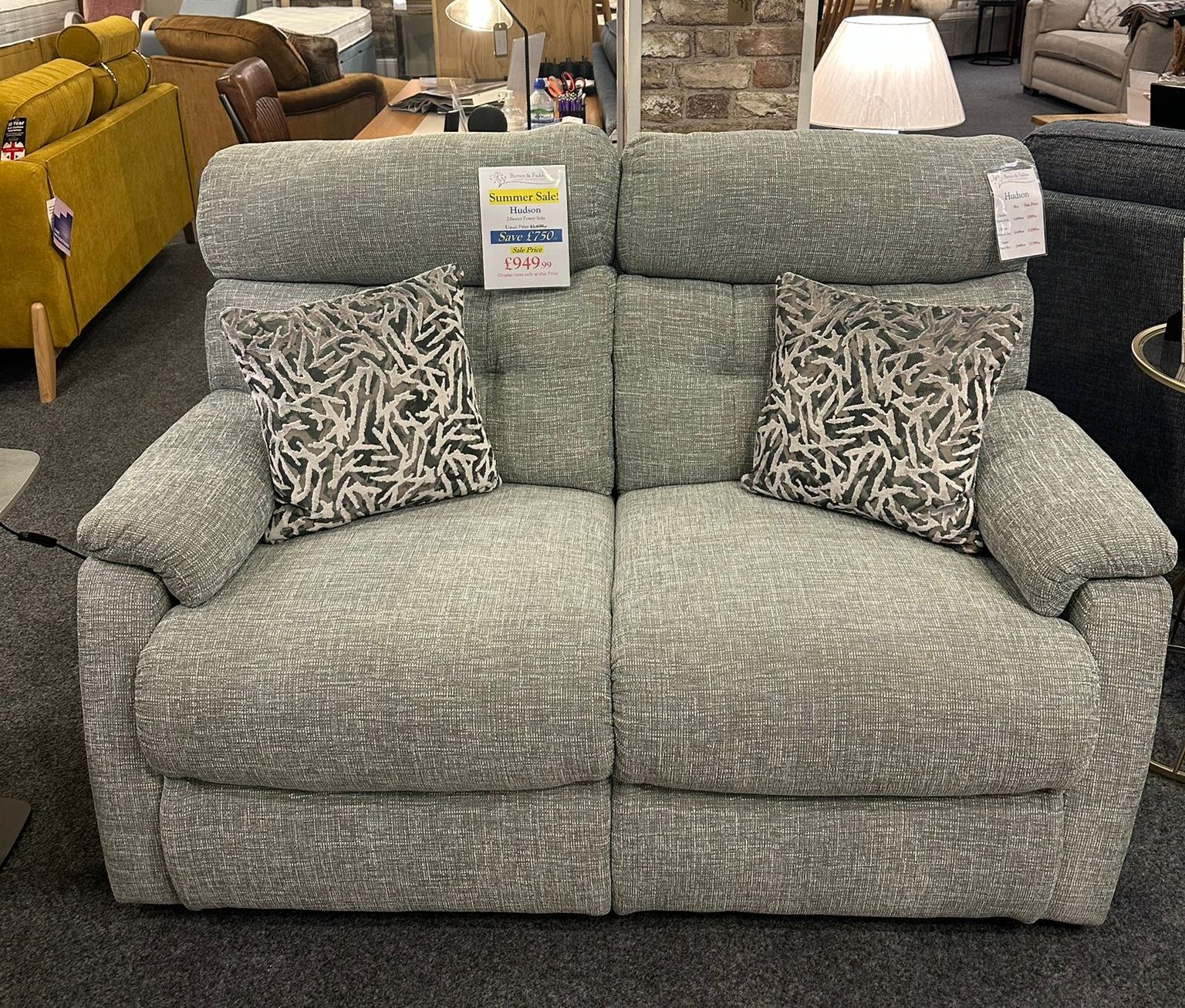 Hudson 2 Seater Power Sofa