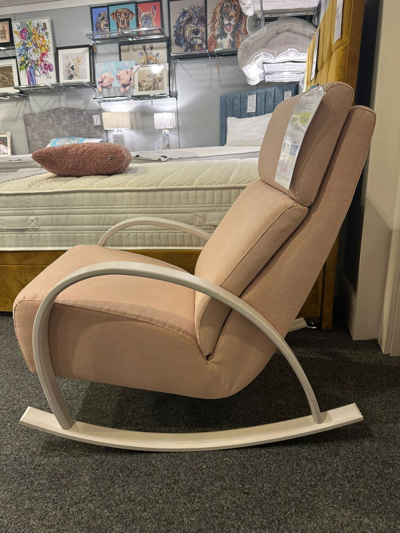 Pink Weighted Rocking Chair Cotana Rocking Chair (Pink) – Barnes & Fadden