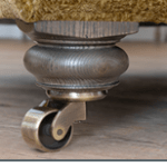 Antique ash/antique brass castor leg
