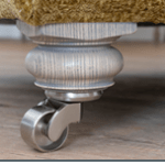 Grey ash/satin nickel castor leg