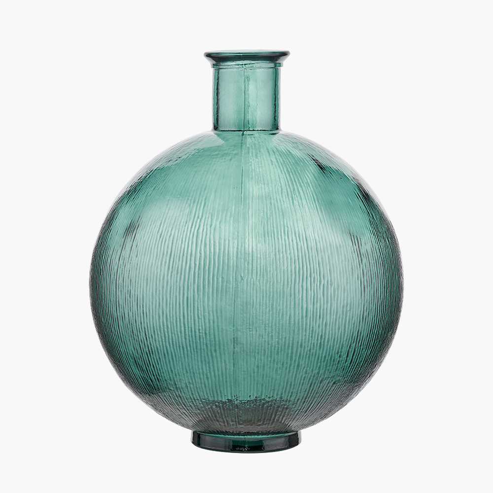 Sea-green round vase