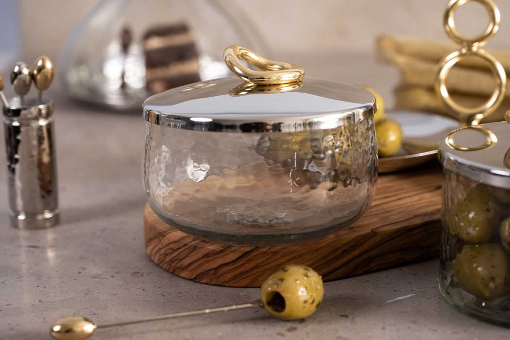 Small hoop glass jar